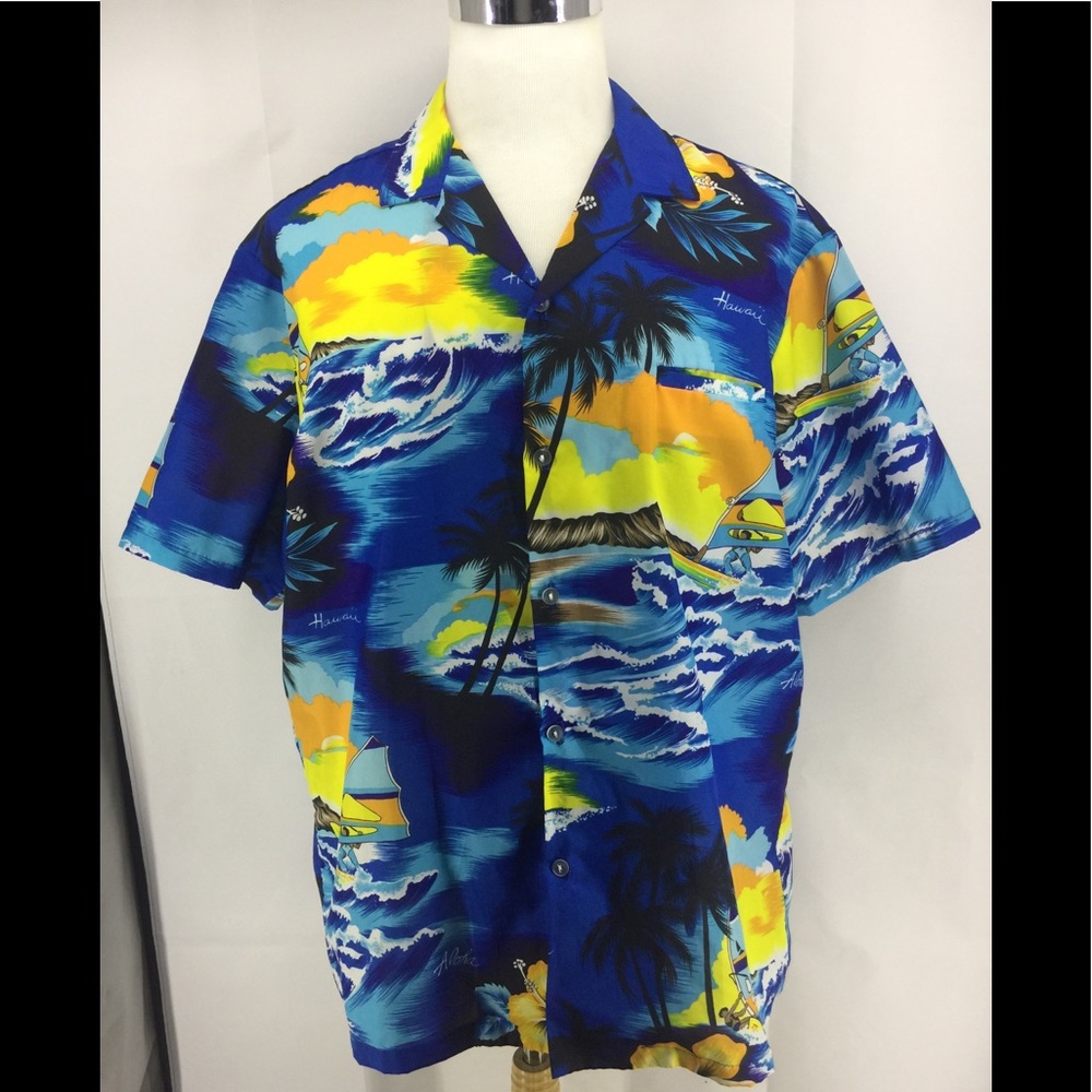 VTG KALENA FASHIONS HAWAIIAN SHIRT XL POLY